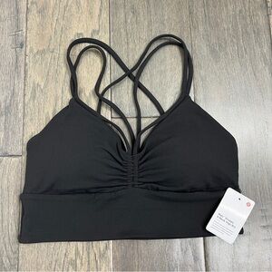 Lululemon NWT Nulu Strappy V-Neck Yoga Bra Black